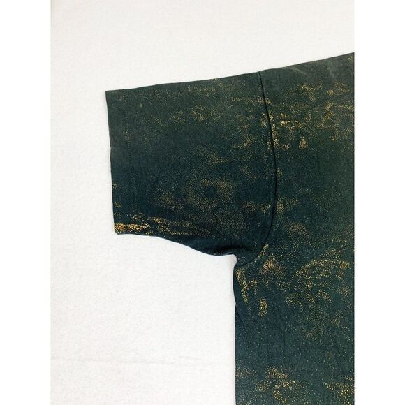 Vintage Native American T-Shirt Cowboy XL Black Gold All over Print - Picture 4 of 10